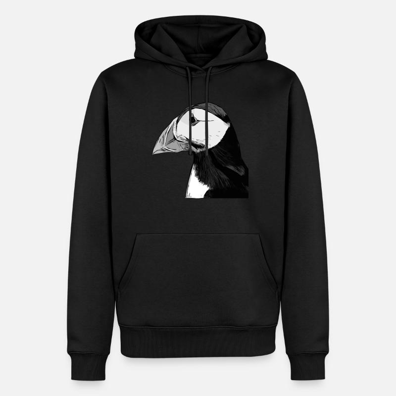 Papageientaucher - Macareux - Sweat à capuche Premium bio Homme - noir