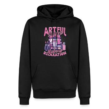 ASMR Whisper Artful Swipes Maquillage Relaxation - Sweat à capuche Premium bio Homme - noir - Devant - Nico (187cm)