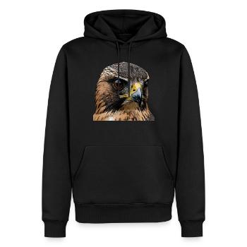 Falcons - Sweat à capuche Premium bio Homme - noir - Devant - Nico (187cm)