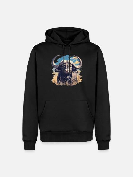 Buffalos Buffalo Büffel - Men’s Premium Organic Hoodie - black