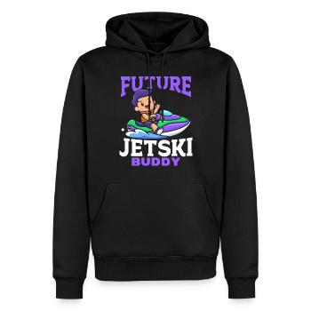 Bébé Jetski Rider Jetski Bébé - Future Jetski Budd - Sweat à capuche Premium bio Homme - noir - Devant - Nico (187cm)