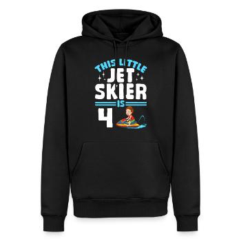 Baby Jetski Rider - This little jet skier is 4 Yea - Männer Premium Bio Hoodie - Schwarz - Vorne - Nico (187cm)
