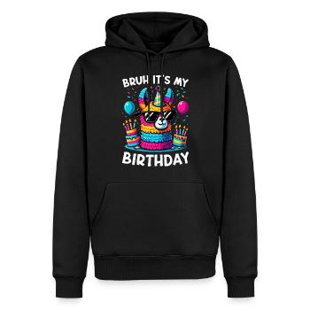 Lama Pinata Süße Alpaka -Tiergeburtstagsfiesta - Männer Premium Bio Hoodie - Schwarz - Vorne - Nico (187cm)