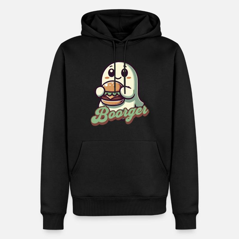 Ghost Boorger Hamburger Freund - Sweat à capuche Premium bio Homme - noir