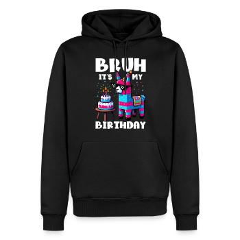Lama Pinata Süße Alpaka -Tiergeburtstagsfiesta - Männer Premium Bio Hoodie - Schwarz - Vorne - Nico (187cm)