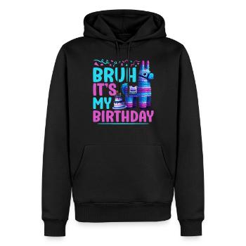 Lama Pinata Süße Alpaka -Tiergeburtstagsfiesta - Männer Premium Bio Hoodie - Schwarz - Vorne - Nico (187cm)