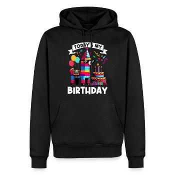 Lama Pinata Süße Alpaka -Tiergeburtstagsfiesta - Männer Premium Bio Hoodie - Schwarz - Vorne - Nico (187cm)