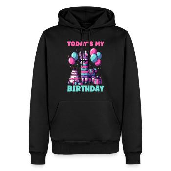 Lama Pinata Süße Alpaka -Tiergeburtstagsfiesta - Männer Premium Bio Hoodie - Schwarz - Vorne - Nico (187cm)