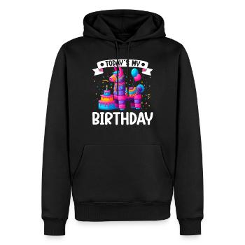 Lama Pinata Süße Alpaka -Tiergeburtstagsfiesta - Männer Premium Bio Hoodie - Schwarz - Vorne - Nico (187cm)