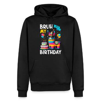 Lama Pinata Süße Alpaka -Tiergeburtstagsfiesta - Männer Premium Bio Hoodie - Schwarz - Vorne - Nico (187cm)