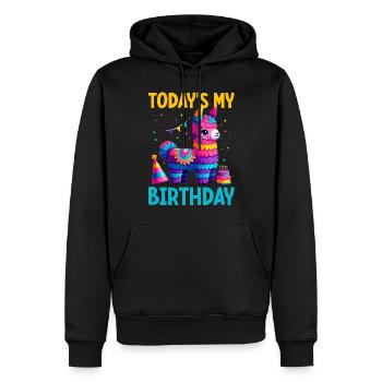 Lama Pinata Süße Alpaka -Tiergeburtstagsfiesta - Männer Premium Bio Hoodie - Schwarz - Vorne - Nico (187cm)