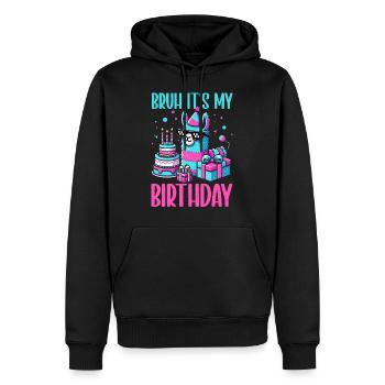 Lama Pinata Süße Alpaka -Tiergeburtstagsfiesta - Männer Premium Bio Hoodie - Schwarz - Vorne - Nico (187cm)