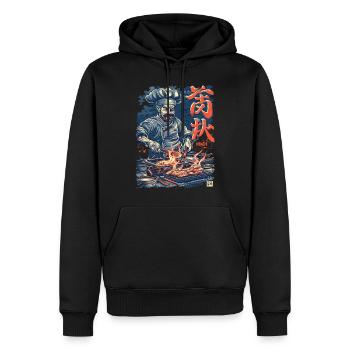 Hibachi Teppanyaki Bbq Japanische Küche - Männer Premium Bio Hoodie - Schwarz - Vorne - Nico (187cm)