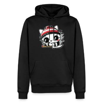 Hibachi Teppanyaki Bbq Japanische Küche - Männer Premium Bio Hoodie - Schwarz - Vorne - Nico (187cm)