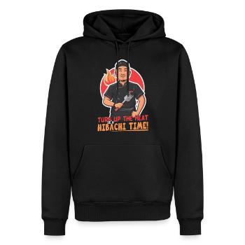 Hibachi Teppanyaki Bbq Japanische Küche - Männer Premium Bio Hoodie - Schwarz - Vorne - Nico (187cm)