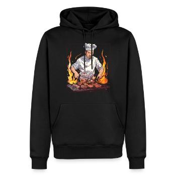 Hibachi Teppanyaki Bbq Japanische Küche - Männer Premium Bio Hoodie - Schwarz - Vorne - Nico (187cm)