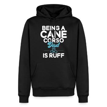 Cane Corso Gifts - Men’s Premium Organic Hoodie - black - Front - Nico (187cm)