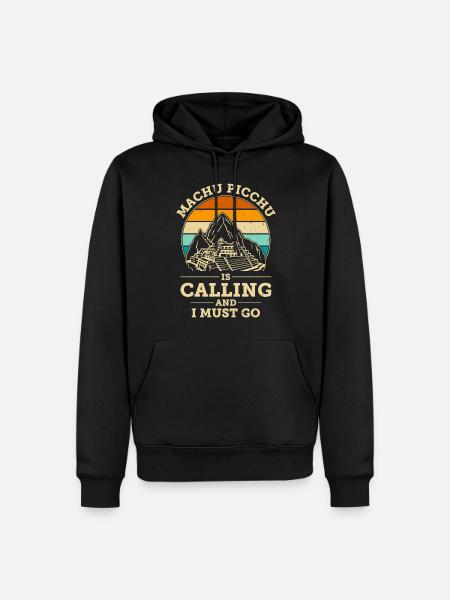 Pérou Machu Picchu - Sweat à capuche Premium bio Homme - noir
