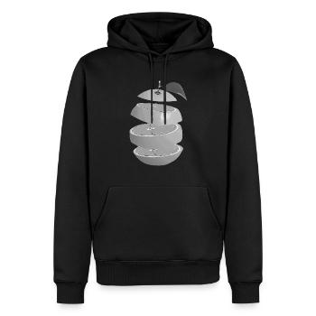 Graue Orange - Männer Premium Bio Hoodie - Schwarz - Vorne - Nico (187cm)