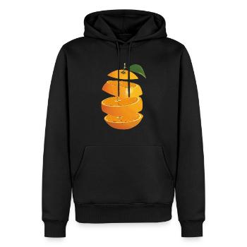 Orange Fruit - Männer Premium Bio Hoodie - Schwarz - Vorne - Nico (187cm)