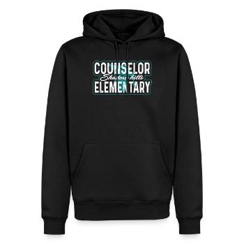 School Counselor Shadow Hills Elementary - Men’s Premium Organic Hoodie - black - Front - Nico (187cm)