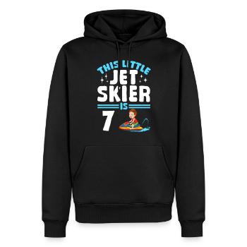 Kids Jetski Rider - This little jet skier is 7 Yea - Männer Premium Bio Hoodie - Schwarz - Vorne - Nico (187cm)