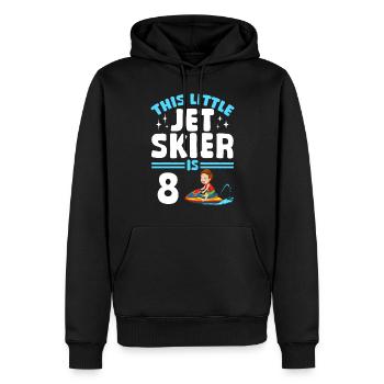 Kids Jetski Rider - This little jet skier is 8 Yea - Männer Premium Bio Hoodie - Schwarz - Vorne - Nico (187cm)