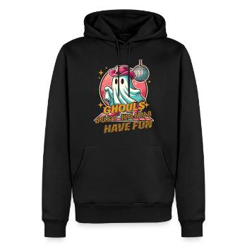 Ghouls Just want to Have Fun Disco Ghost - Men’s Premium Organic Hoodie - black - Front - Nico (187cm)