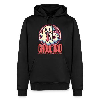 Ghoul Dad Motif Fantôme Élégant - Sweat à capuche Premium bio Homme - noir - Devant - Nico (187cm)