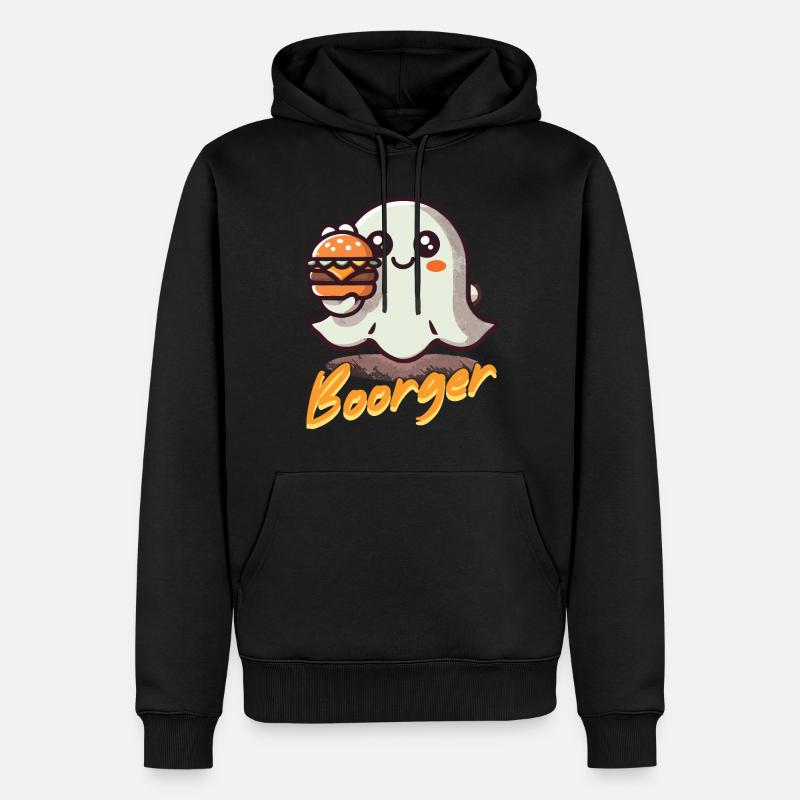 Ghost Boorger Connoisseur Hamburger - Sweat à capuche Premium bio Homme - noir
