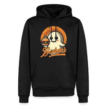 Ghost Burger Lover Boorger Fun - Sweat à capuche Premium bio Homme - noir - Devant - Nico (187cm)