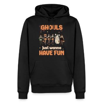 Ghouls Just want to Have Fun Halloween Fun - Men’s Premium Organic Hoodie - black - Front - Nico (187cm)