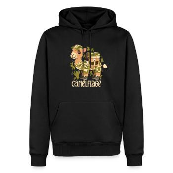 Camelflage - Männer Premium Bio Hoodie - Schwarz - Vorne - Nico (187cm)