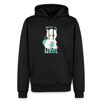 Alpaca with wool - Men’s Premium Organic Hoodie - black - Front - Nico (187cm)