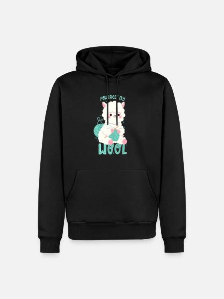 Alpaka mit Wolle - Herre Premium økologisk hoodie - sort