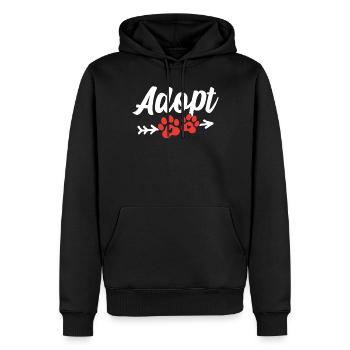 Adopter un refuge d’adoption d’animaux de compagnie Famille d’accueil Sauver un animal - Sweat à capuche Premium bio Homme - noir - Devant - Nico (187cm)