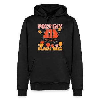 Pottery Ceramics Artist Pottery - Men’s Premium Organic Hoodie - black - Front - Nico (187cm)