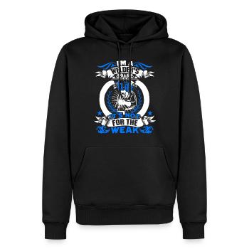 I am A Welder's Wife It's Not For The Weak - Men’s Premium Organic Hoodie - black - Front - Nico (187cm)