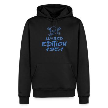 Limited Edition 1951 Geburtstag 1951 Geboren - Männer Premium Bio Hoodie - Schwarz - Vorne - Nico (187cm)
