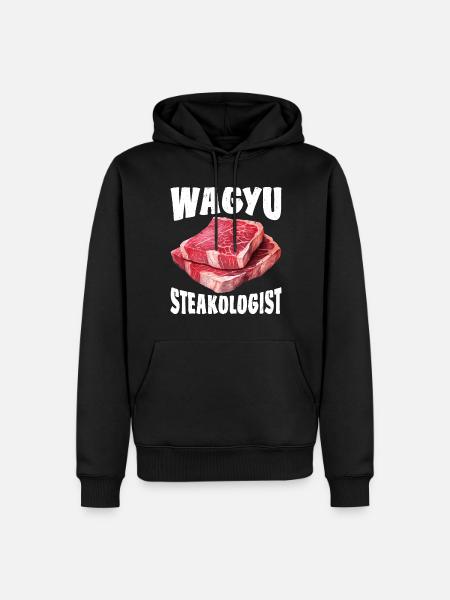 Wagyu Steak - Men’s Premium Organic Hoodie - black