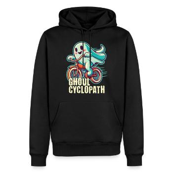 Fantômes cyclistes pour Halloween - Sweat à capuche Premium bio Homme - noir - Devant - Nico (187cm)
