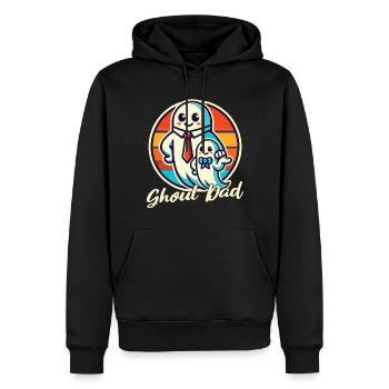 Ghoul Dad Ghost Family Fun - Sweat à capuche Premium bio Homme - noir - Devant - Nico (187cm)