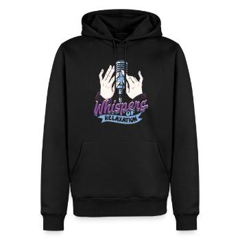 ASMR Flüstern Murmures de détente - Sweat à capuche Premium bio Homme - noir - Devant - Nico (187cm)