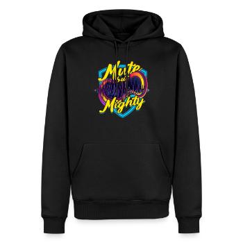 Hearing loss Sudden hearing loss Mute but Mighty - Men’s Premium Organic Hoodie - black - Front - Nico (187cm)