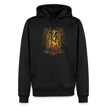 Steampunk Anatomy Steampunk Mechanical - Männer Premium Bio Hoodie - Schwarz - Vorne - Nico (187cm)
