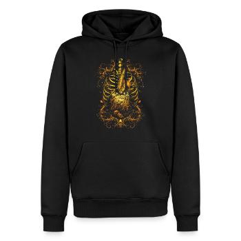 Steampunk Anatomy Steampunk Mechanical - Männer Premium Bio Hoodie - Schwarz - Vorne - Nico (187cm)