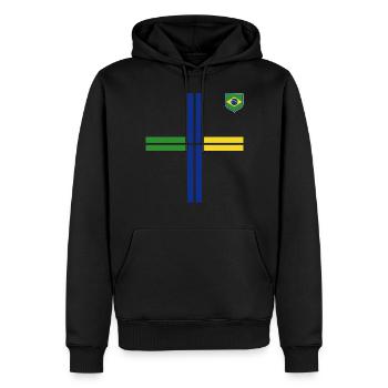 Brasilien Brazil shirt Brasilianer Rio de Janeirao - Männer Premium Bio Hoodie - Schwarz - Vorne - Nico (187cm)