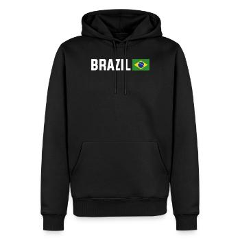 Brasilien Brazil shirt Brasilianer Rio de Janeirao - Männer Premium Bio Hoodie - Schwarz - Vorne - Nico (187cm)