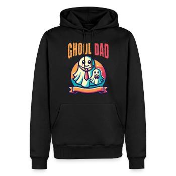 Ghoul Dad Spooky Père Enfant Motif - Sweat à capuche Premium bio Homme - noir - Devant - Nico (187cm)