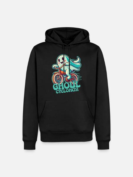 Fun Ghost Bike Adventure - Men’s Premium Organic Hoodie - black